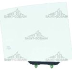 LH REAR DOOR GLASS GREEN WITH FITTINGS SEKURIT